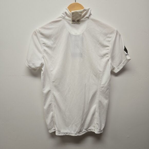 ROMFH Chill Factor Short Sleeve Show Shirt In White Size Medium Equestrian NWT - Picture 4 of 12